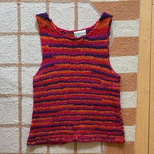 Fun Coldwater Creek top in crocheted silk